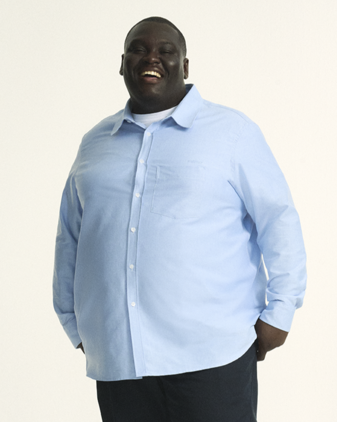 MrMainMan_Model in Oxford shirt Front view