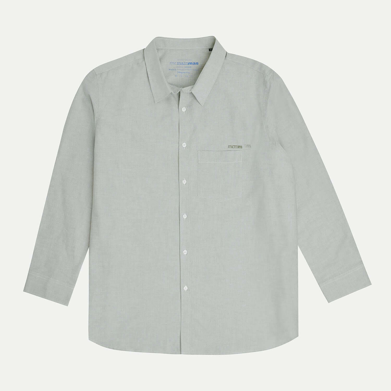 Khaki Oxford Shirt for plus-size men, classic fit