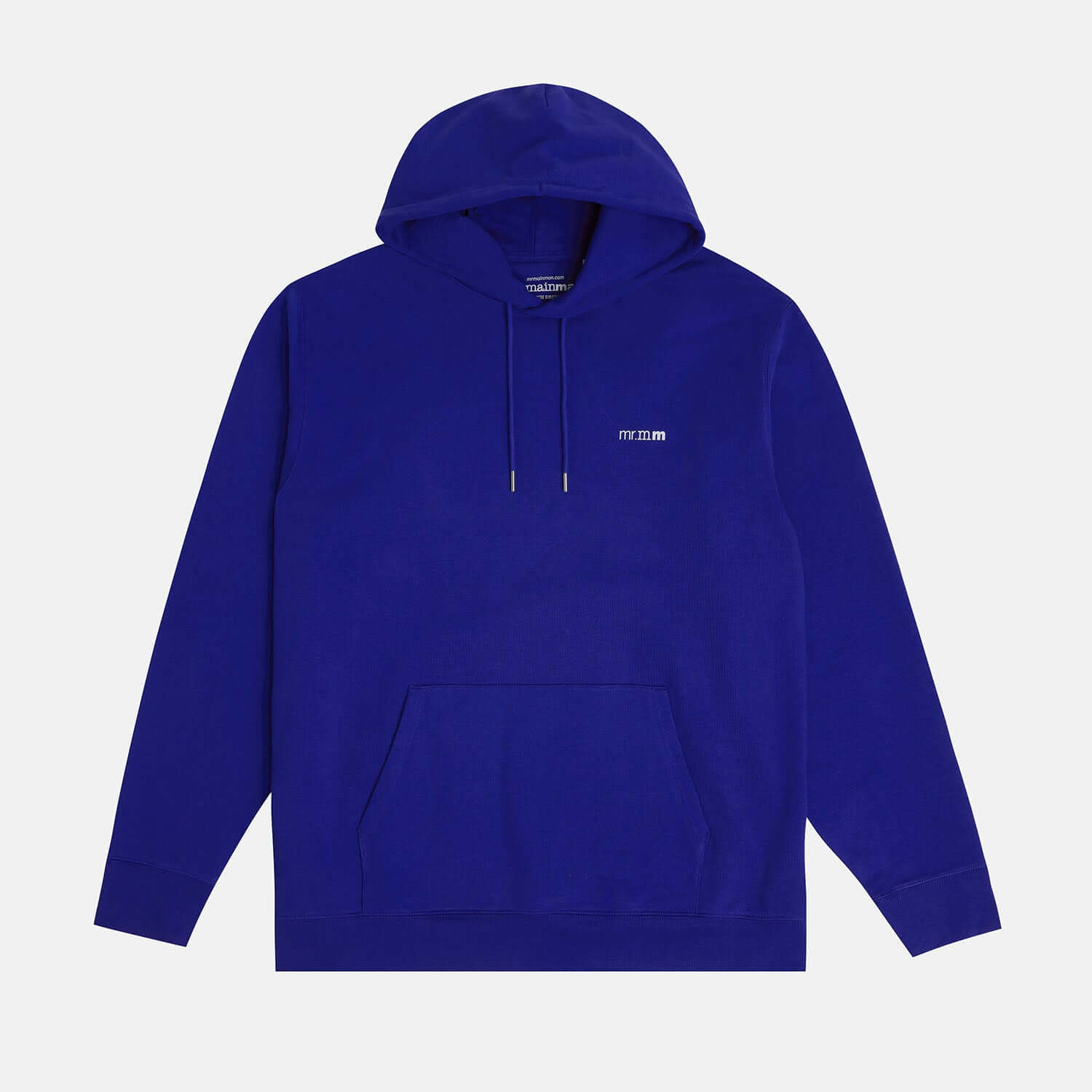 The Hoodie in Bright Blue, with a relaxed fit and cozy fabric for plus-size comfort.