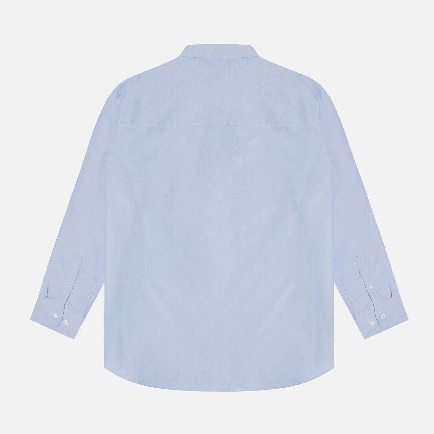 Back Side view Light Blue Oxford Shirt for plus-size men, classic fit