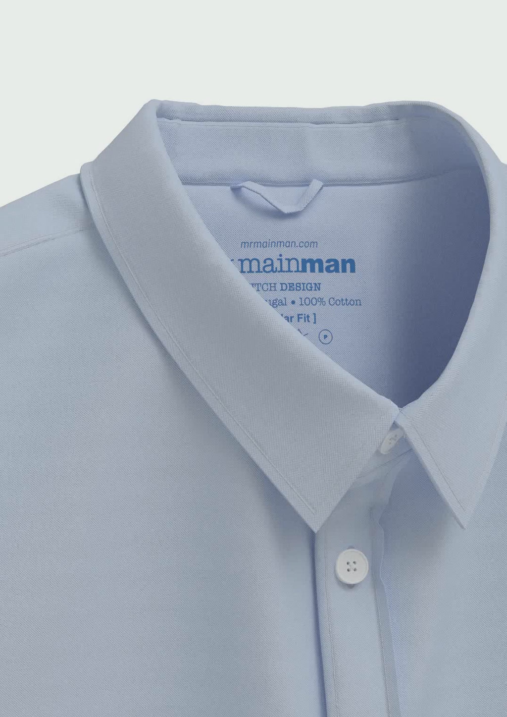 Video of Light Blue Oxford Shirt for plus-size men, classic fit